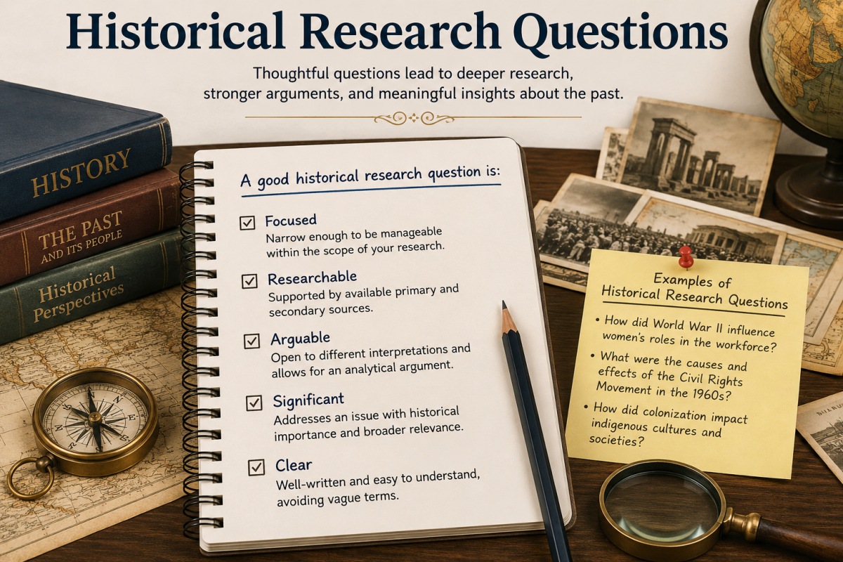 Historical Research Questions Image.