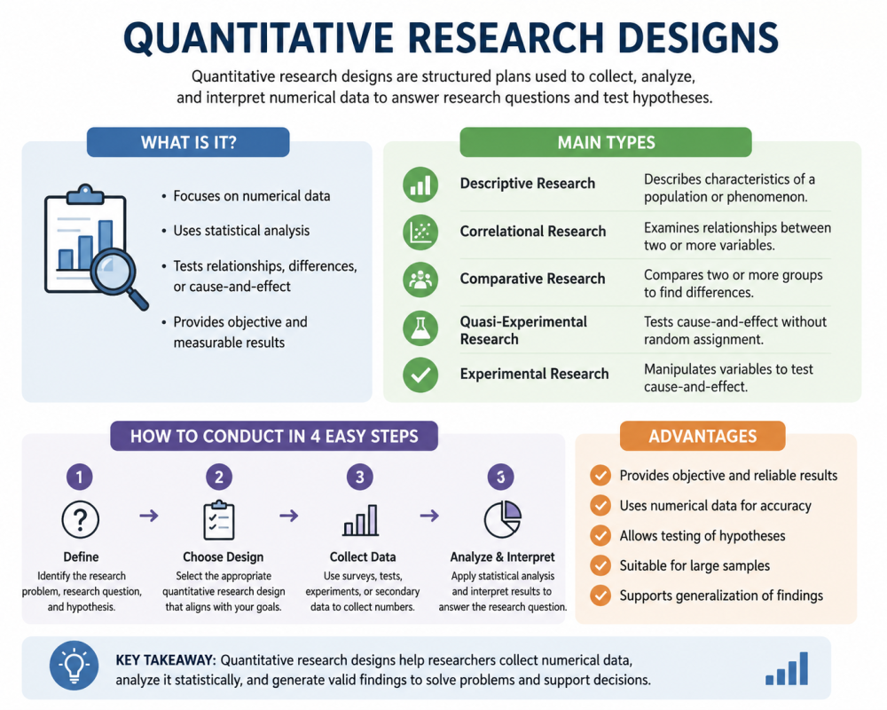 Quantitative Research Designs Image.