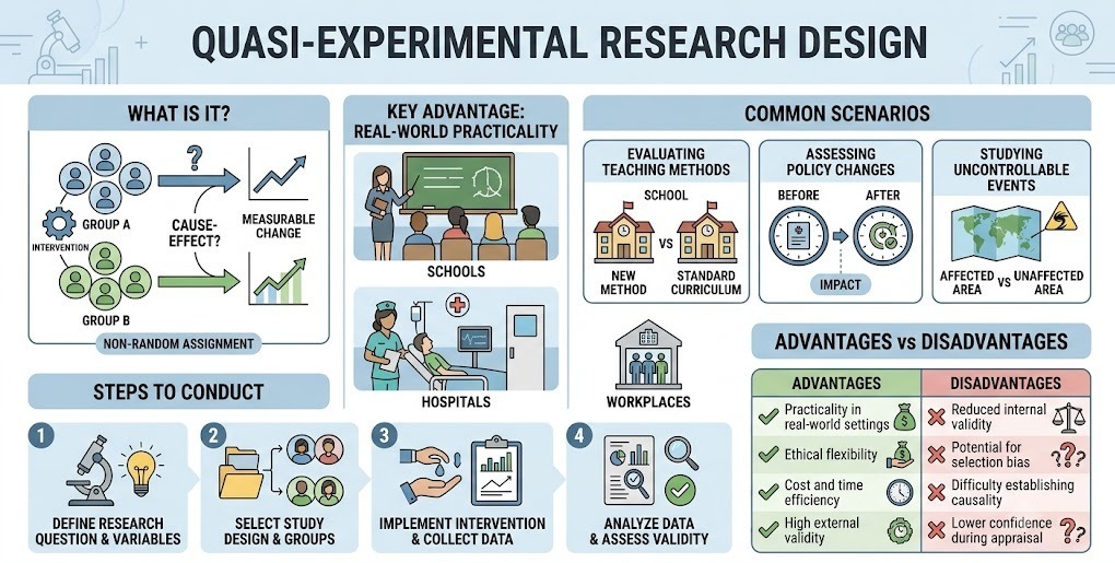 Quasi-Experimental Research Design Image.